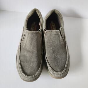 Skechers Expected Avillo Relaxed Fit Slip On Loafer Mens SZ 11 Khaki Memory Foam